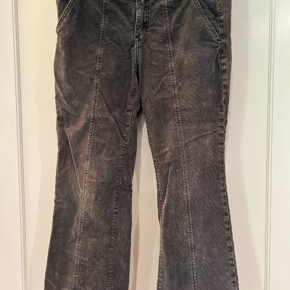 Anthropologie Pilcro Stet Cropped Grey Midrise stretch cords size 30 - Picture 2 of 9